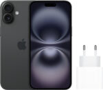 Apple iPhone 16 128GB Zwart + Apple Snellader