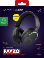 Trust Fayzo GXT491 Draadloze PC/PlayStation headset Zwart