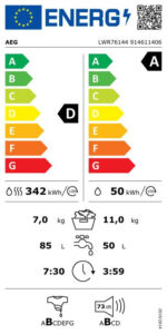 AEG LWR76144 ProSteam - 11/7 kg
