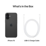 Apple iPhone 16 128GB Zwart + Apple Snellader