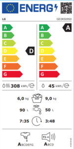 LG GD3R509S0 - 9/6 kg